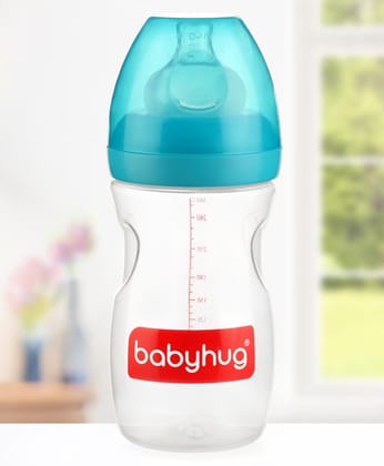 Babyhug Wide Neck Sterilizable Feeding Bottle Green  - 260 ml