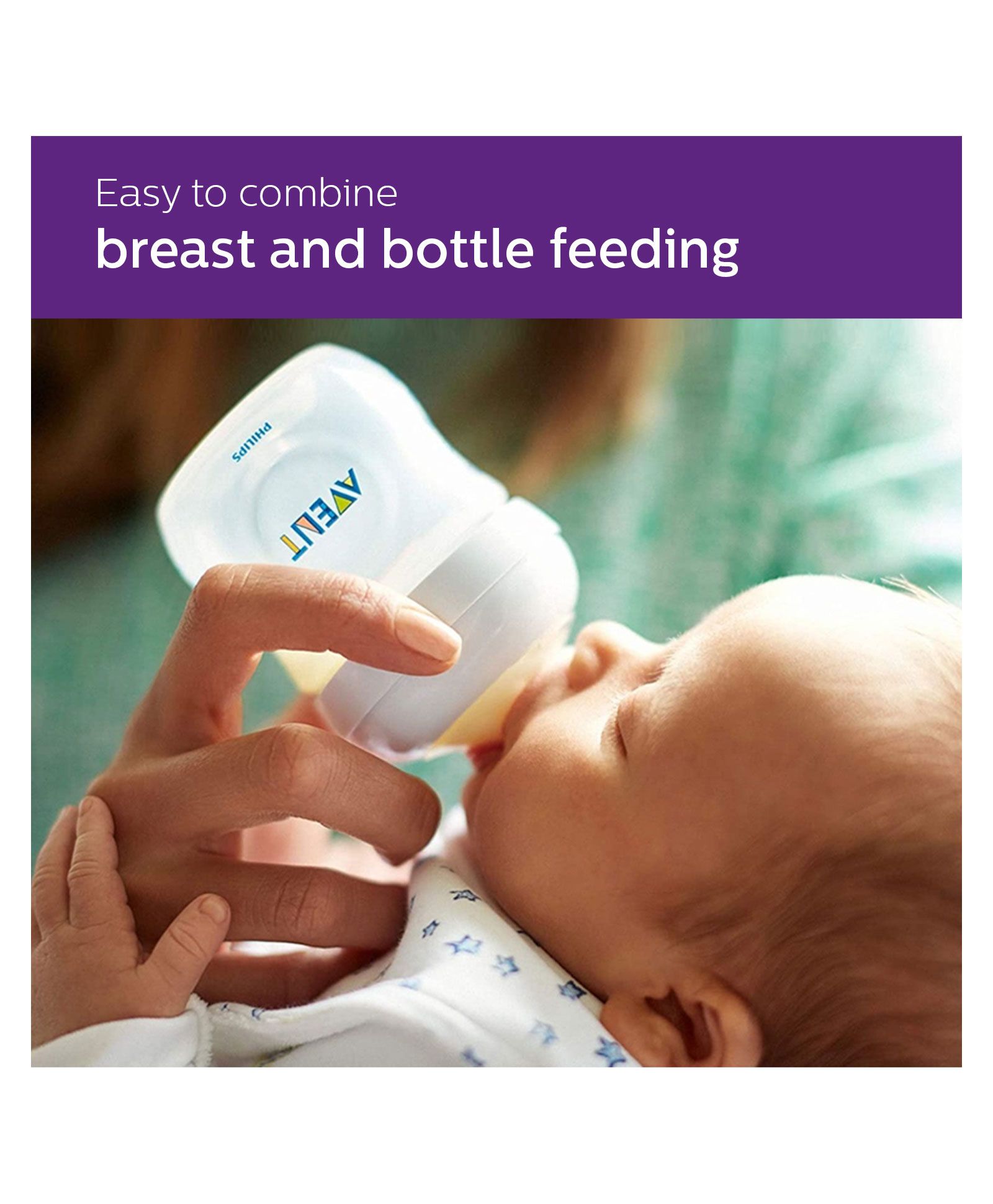 Avent Natural Feeding Bottle I Ideal for 0 Month+ I New Born Flow I BPA Free  - 125 ml