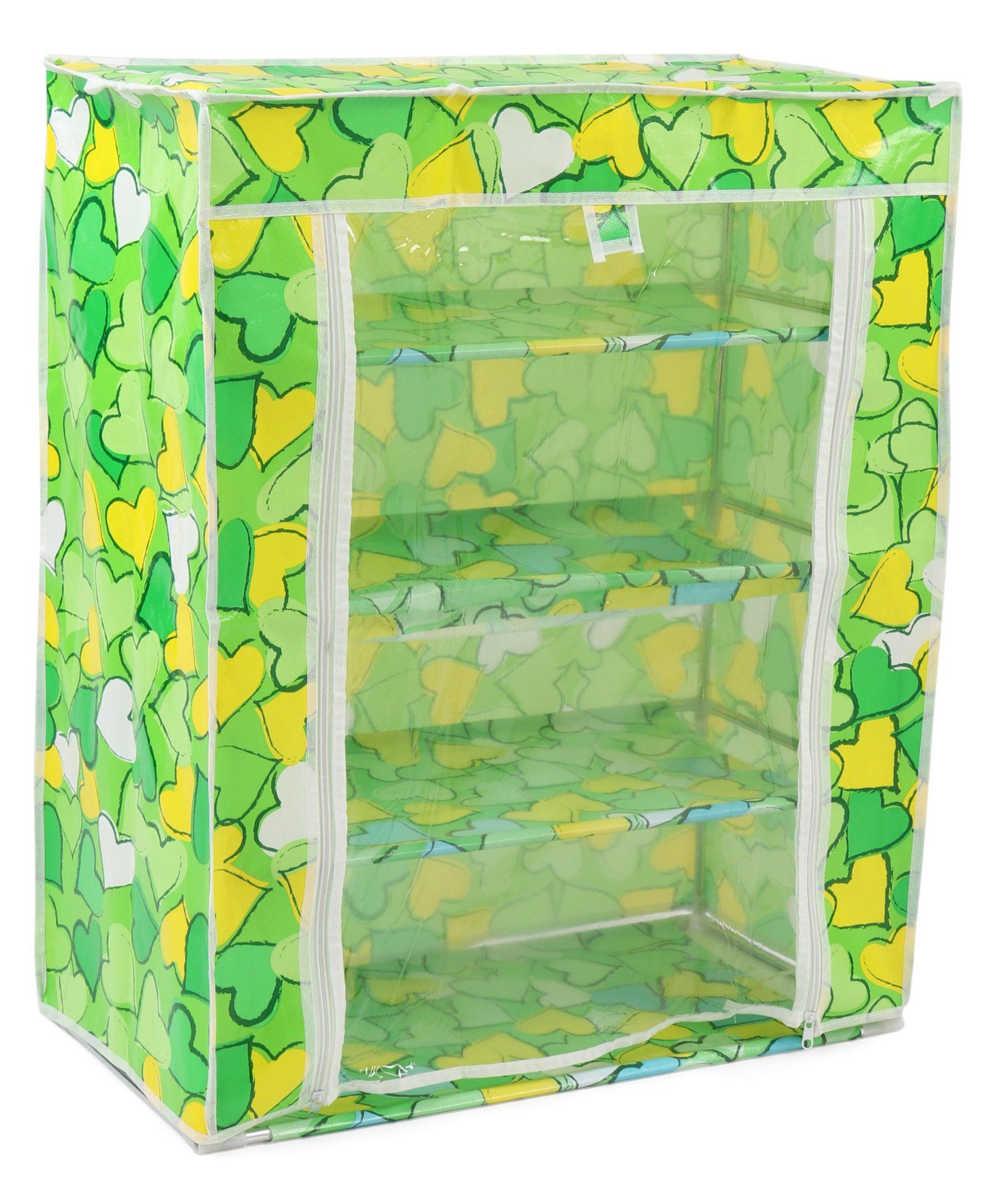 4 Layered Printed Storage Rack- Green