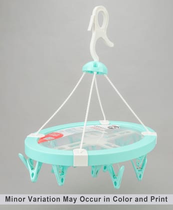 Circular Shaped Hanger With Hook Blue - 20 Clips