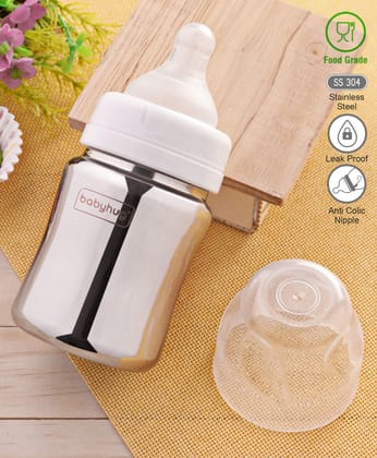 Babyhug Stainless Steel Feeding Bottle - 200 ml