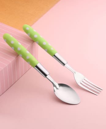 Feeding Spoon & Fork Green - Pack of 2