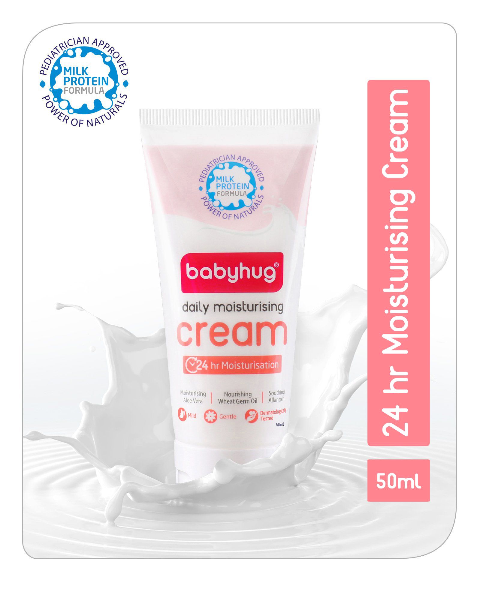 Babyhug Milk Protein Formula Daily Full Body and Face Moisturizing Cream - 50 ml