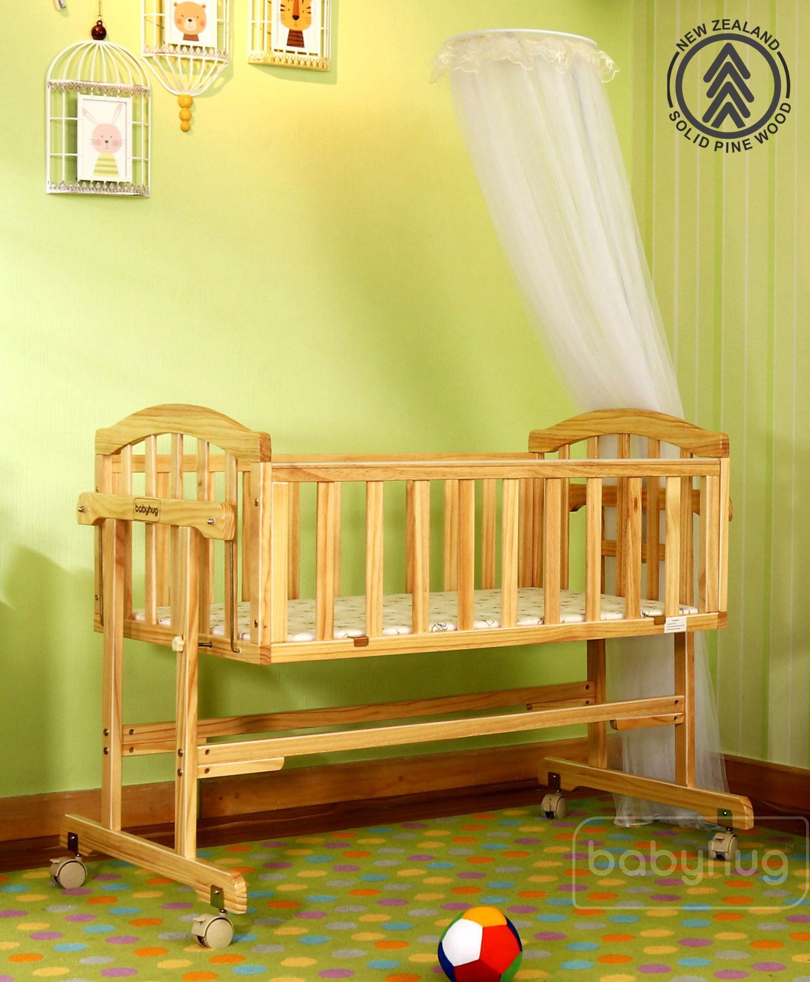 Babyhug clearance wooden cot