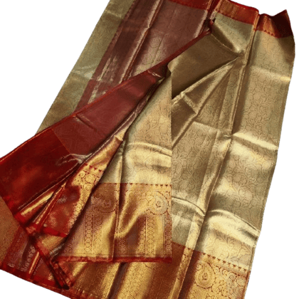 Banarasi Tissue Brown Designer Silk Sarees