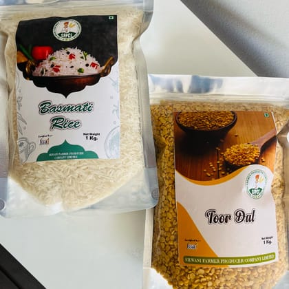 Toor(Arhar)Dal and Basmati Chawal