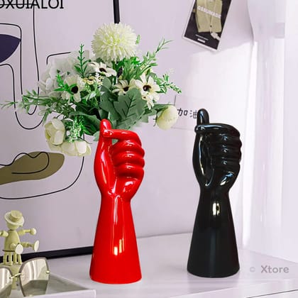 Hand Shape Ceramic Showpiece Set of 2