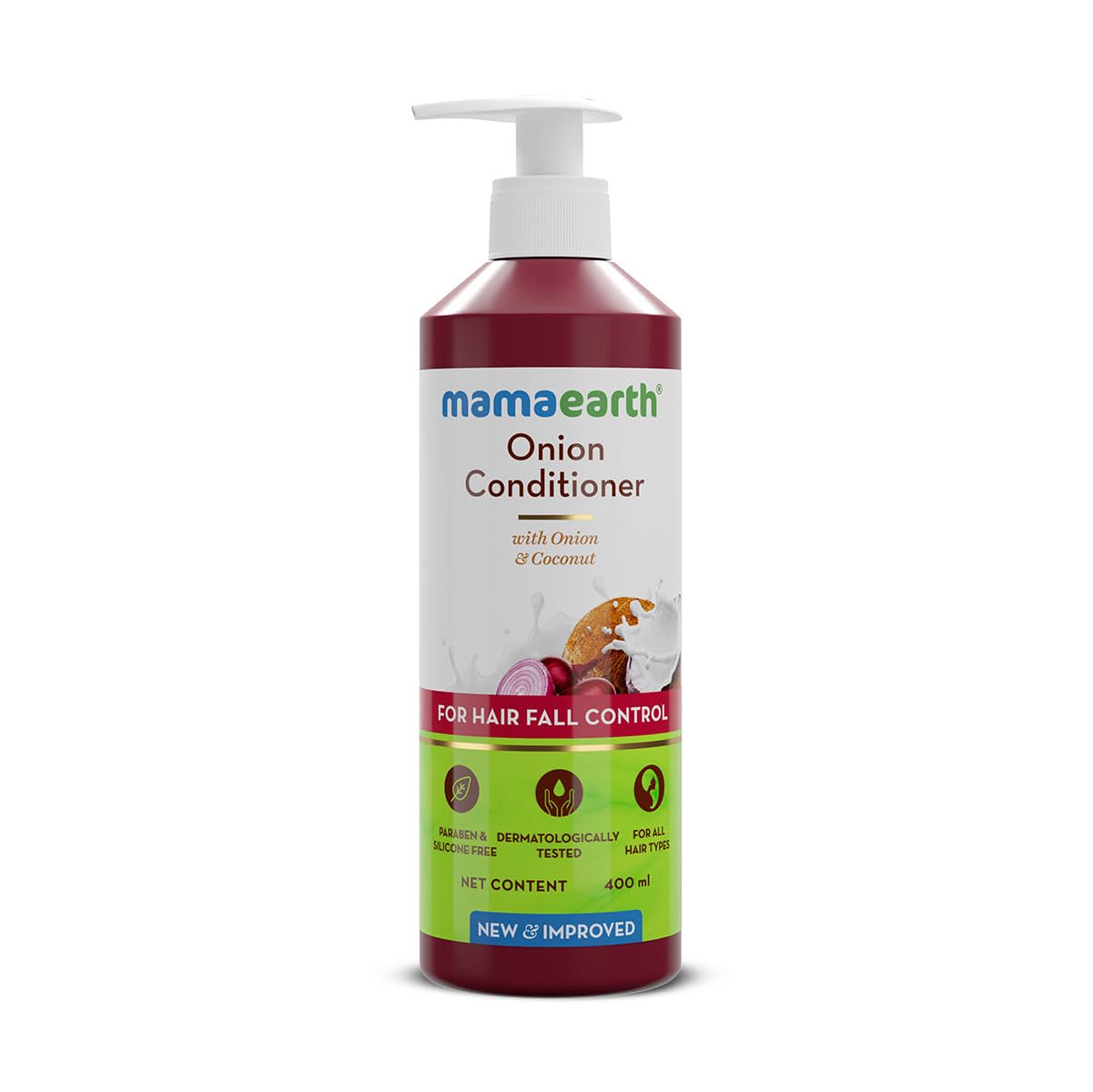 Mamaearth Onion Conditioner for Hair Growth & Hair Fall Control with Coconut Oil 400 ML