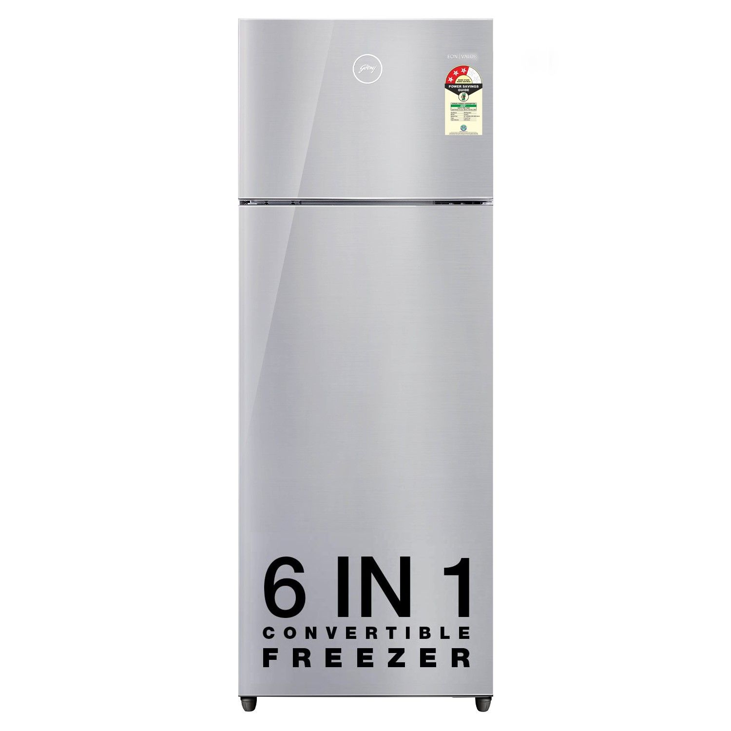 Godrej 223 L 3 Star Convertible Freezer 6-In-1, Nano Shield Technology, Inverter Frost Free Double Door Refrigerator (RT EONVALOR 260C RCIF ST RH, Steel Rush)