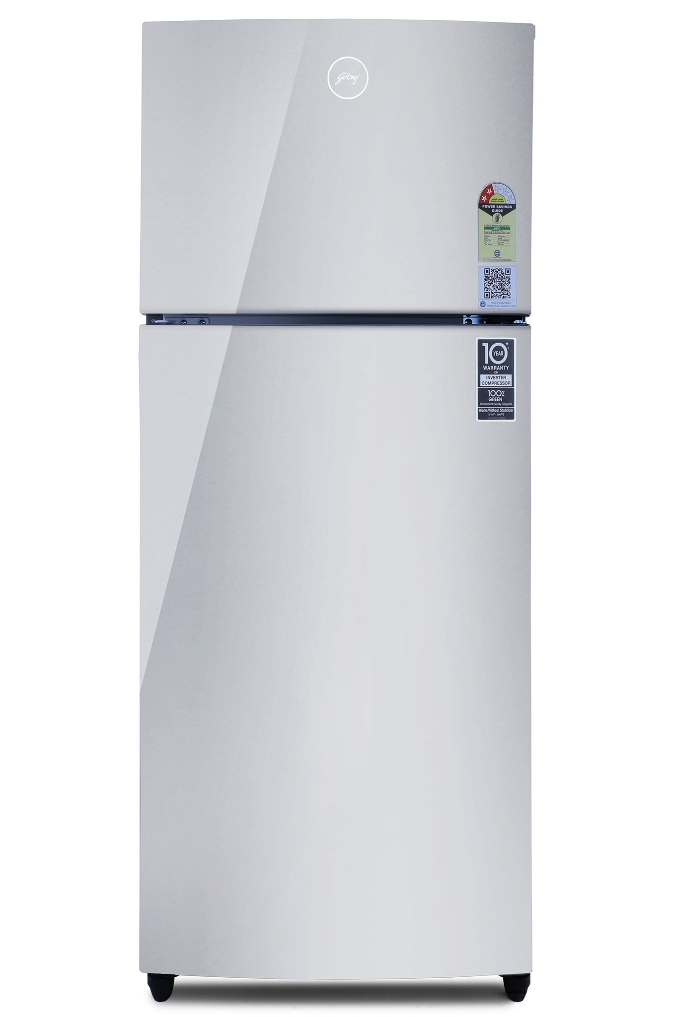 Godrej 233 L 2 Star Inverter, 30 days Farm Freshness With Nano Shield Technology Frost Free Double Door Refrigerator Appliance (RF EON 253B RI ST GL, Steel Glow)
