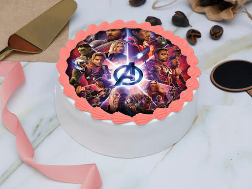 Avengers Theme Cake/ One Tier Avenger Cakes/ Kids Birthday Cake - Cake  Square Chennai | Cake Shop in Chennai