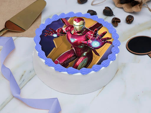 Gurugram Special: Iron Man Theme Customized Cake Online Delivery in Gurugram