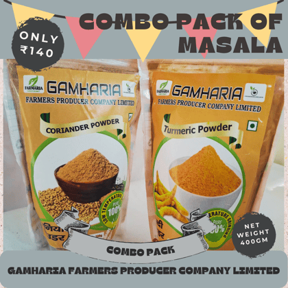 COMBO PACK OF MASALA (CORIANDER POWDER & TURMERIC POWDER)