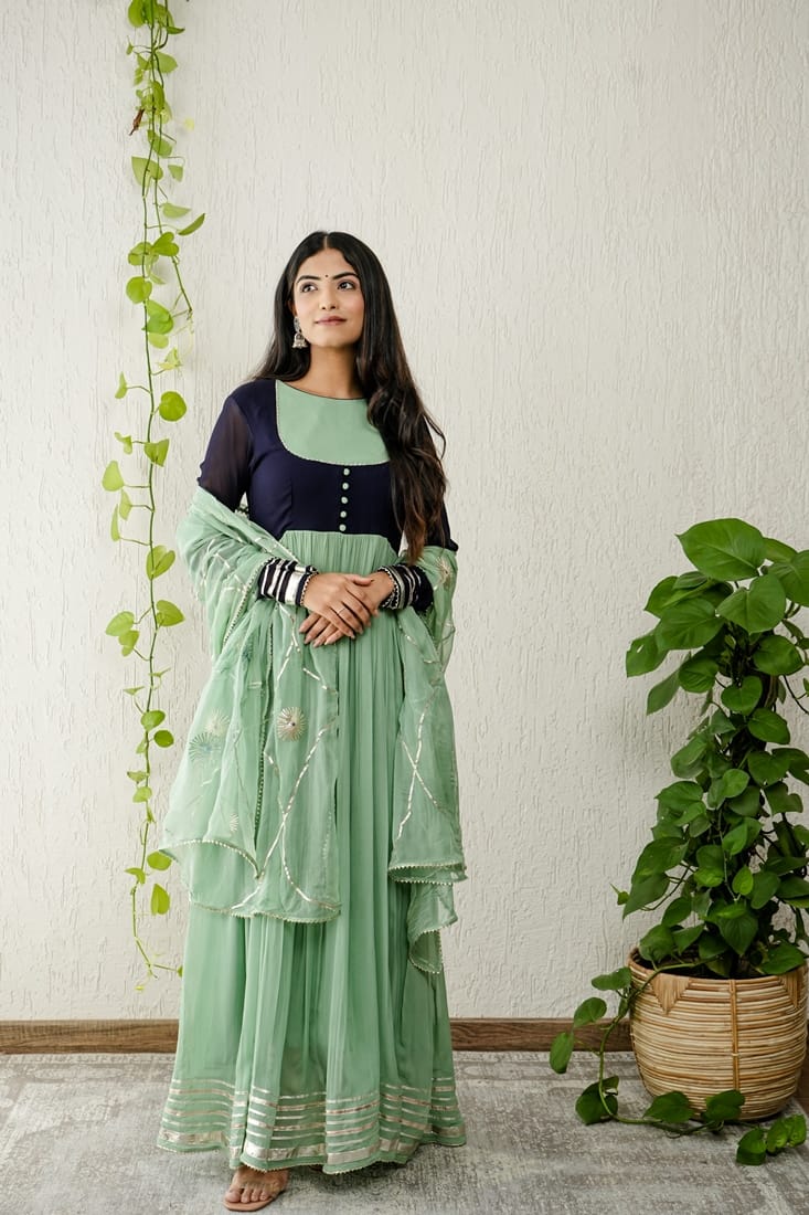 Mint Green Georgette Dress