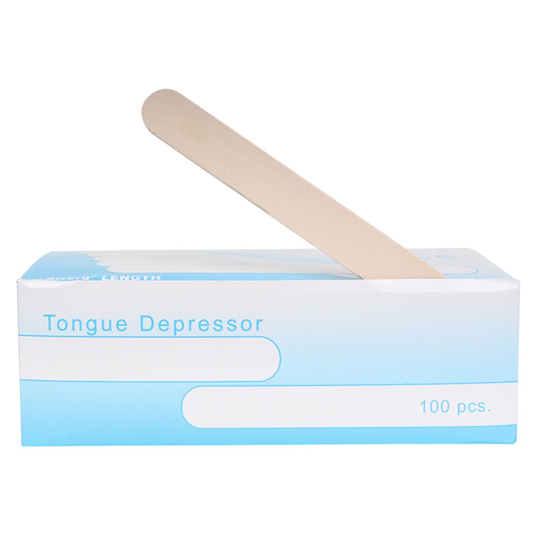 FAIRBIZPS Standard Size Wooden Polished Smooth Edges Tongue Depressor Sterile (Pack of 100)