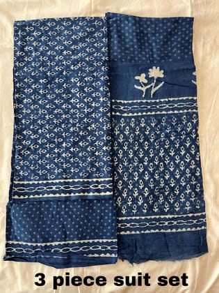 Hand block printed Cotton Suit