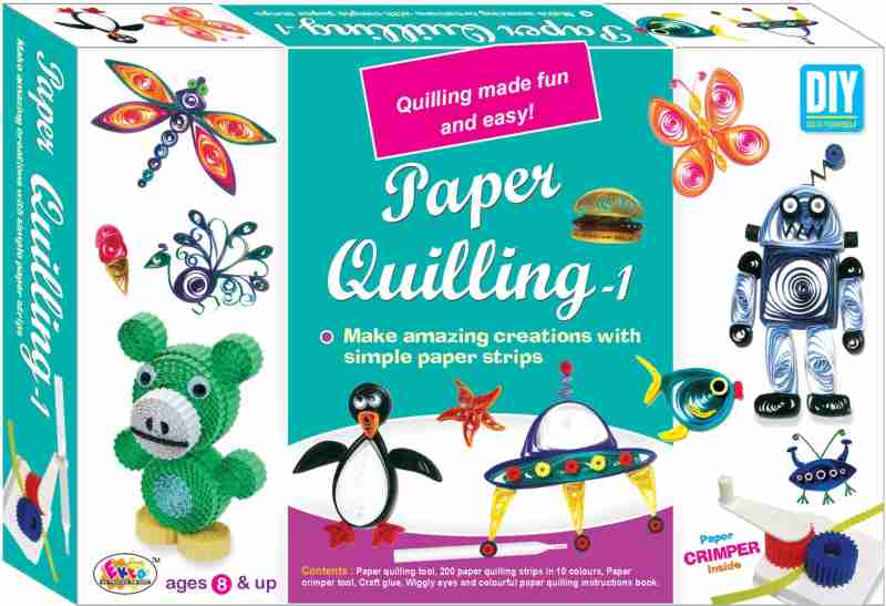  Paper Quilling Kit for Kids - DIY Paper Art and Craft Set - Includes Quilling Tool, 200 Paper Strips, Crimper, Glue, and Instructions - Makes Amazing Creations with Simple Paper Strips