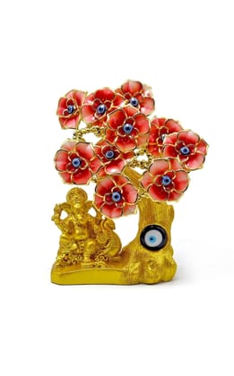 Golden Evil Eye Tree with Lord Ganesha