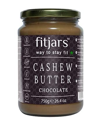 FITJARS Stone Ground Keto Vegan All Natural Gourmet Cashew Chocolate Butter , 750 gm