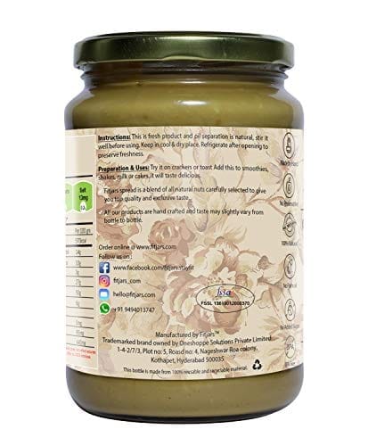 FITJARS Stone Ground Keto Vegan Almond Pumpkin Seeds Butter , 750 g