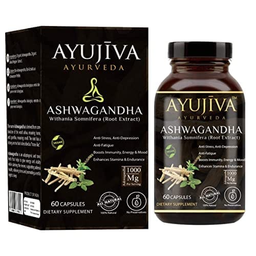 AYUJIVA Ashwagandha Capsules-60 Veg Caps�