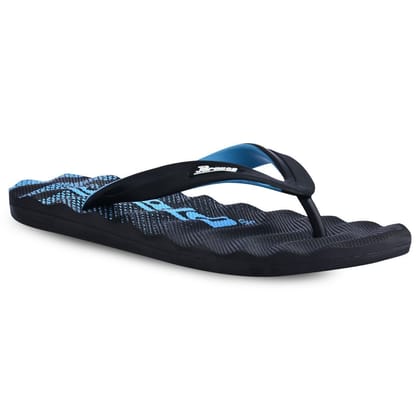 Paragon Lightweight Textured Sea Blue Casual Flip Flops for Men