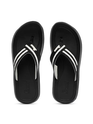 Men's Black and White Flip Flops