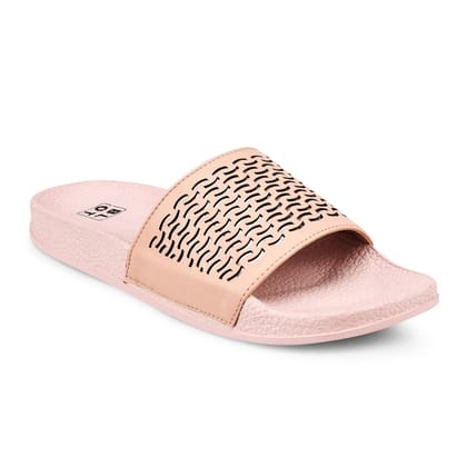 Paragon Blot Pink Lightweight Slides for Women with Cushion Comfort