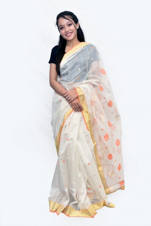 Tribes India Handwoven Chanderi Silk Saree 1TTXSARMP03932-06