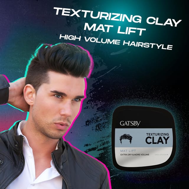 Gatsby hair Clay Wax Texturizing Clay - Mat Lift 75gm For Super Strong Hold  F/S