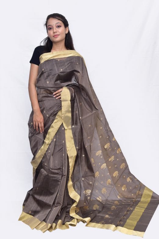 Tribes India Handwoven Chanderi Silk Saree 1TTXSARMP03932-04