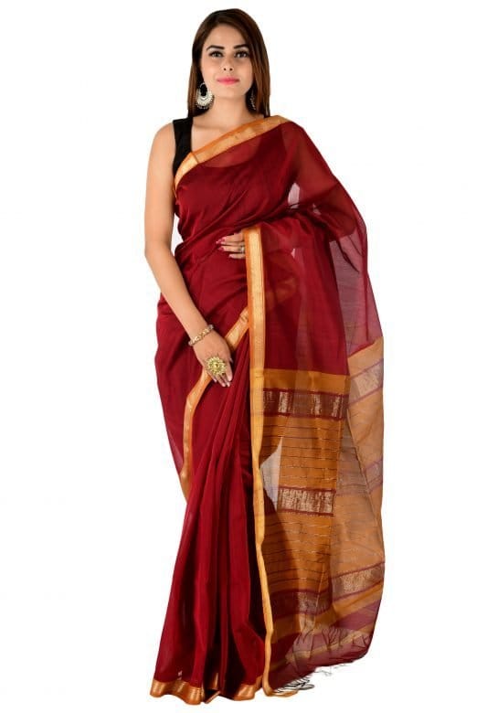 Tribes India Maheshwari Silk Saree 1TTXSARMP15454