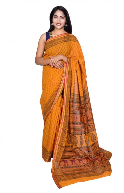 Tribes India Handwoven Cotton Saree 1TTXSARMP17163-25