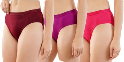 POOMA panties PLAIN OE pack of 3 (color may vary)