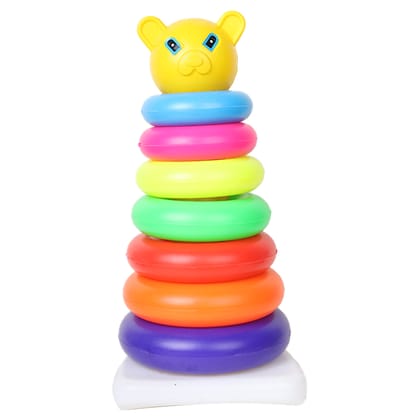 FAIRBIZPS Baby Stacking Toy,Rainbow Stacker Plastic Multicolor Rainbow Rings,Stacker Toys for Babies,Rainbow Stacking Rings Baby Toy,Stacker Toys for Infants&Toddlers, 7 Pcs