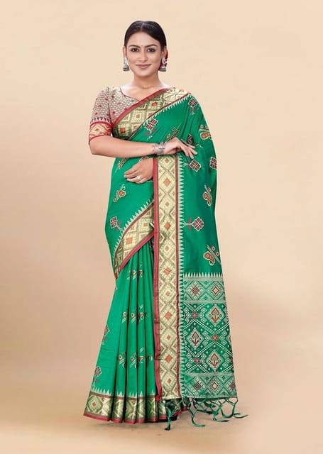 Woven Art Silk Saree in Black : SPF10253