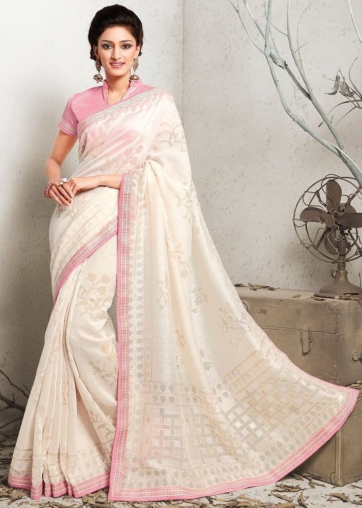 Vishal Prints Wine Printed Brasso Saree With Fancy Border in 2024 | Wine  print, Saree designs, Fancy