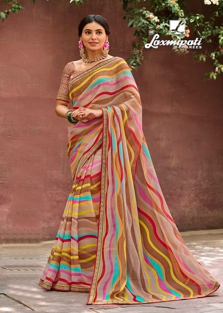 Buy Now Laxmipati RAGMALA 7992 Sahi Chiffon Multicolor Saree – Laxmipati  Sarees | Sale