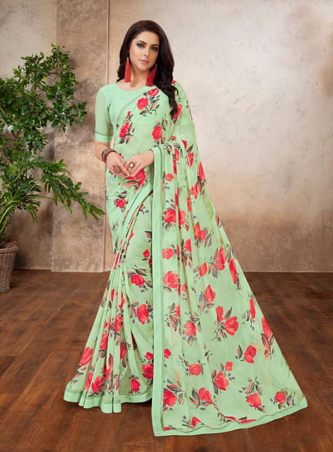 Buy Blue Sarees for Women by Jaitra Creation Online | Ajio.com