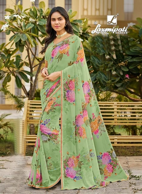 22% OFF on Parv Collections Laxmipati Sarees Printed Pure Georgette Saree  on Snapdeal | PaisaWapas.com