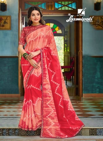 Buy Now Laxmipati Amchoor 8125 Georgette pattern Chikoo Saree – Laxmipati  Sarees | Sale