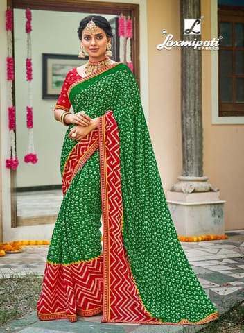 Buy Laxmipati Sarees Printed Daily Wear Georgette Multicolor Sarees Online  @ Best Price In India | Flipkart.com