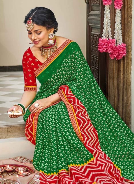 Laxmipati Jhalki 5969 Multicolor Georgette Saree – Sanskar Sarees