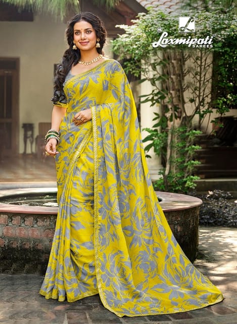 Buy Yellow LAXMIPATI branded Saree at