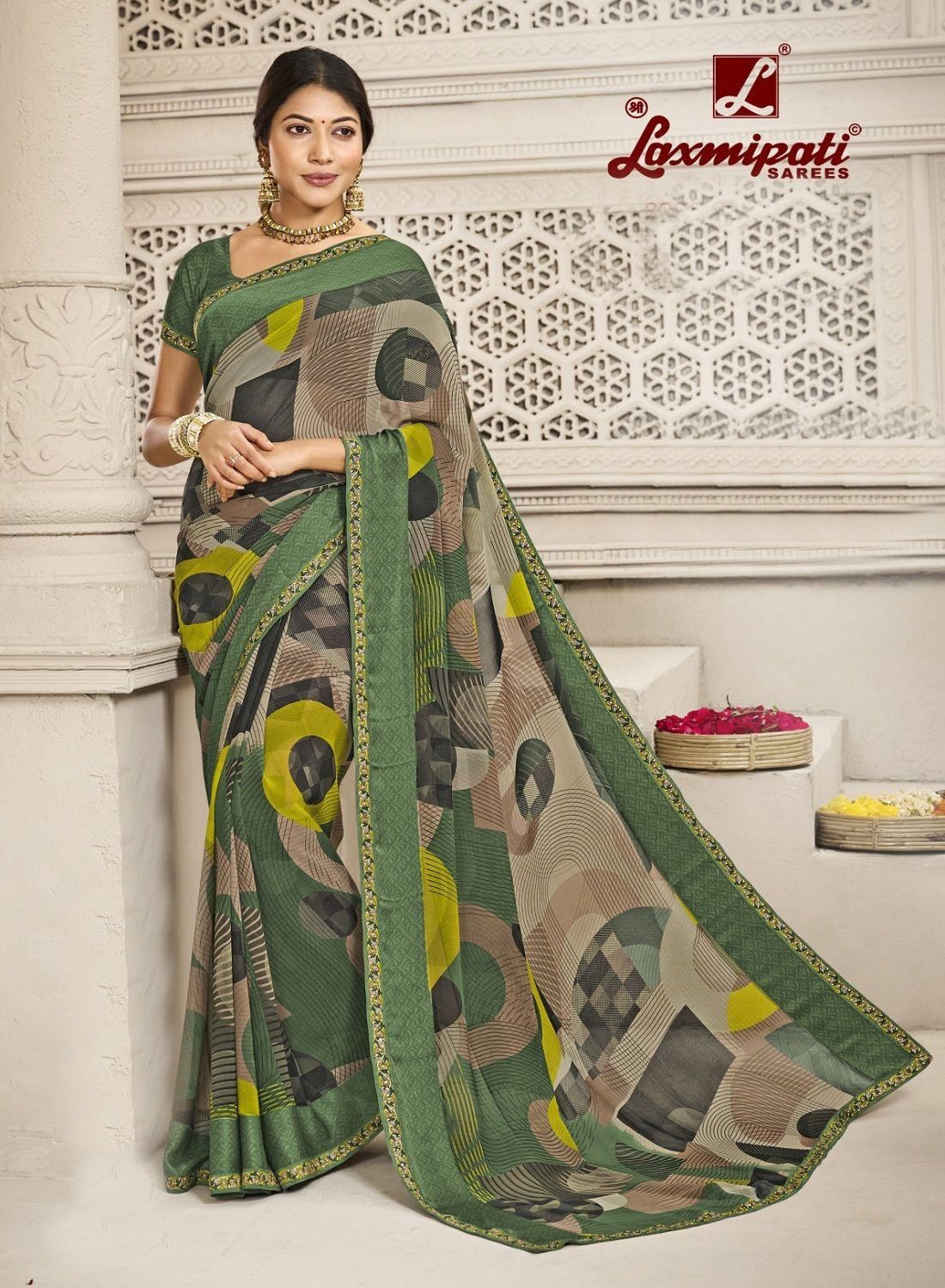 Buy Now Laxmipati RAGMALA 8010 Georgette Multicolor Saree – Laxmipati Sarees  | Sale