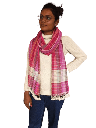 Handwoven Organic kala cotton scarf