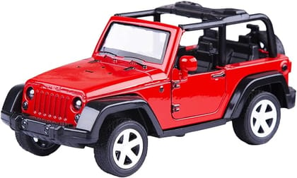 Pull Back Mahindra Thar Jeep DIE CAST Metal Toy for Kids| Wonderful Design and Bold Looks. | Miniature Scaled Models Toy CAR Colour- RED, Green, Black, Yellow (Pack of 1)