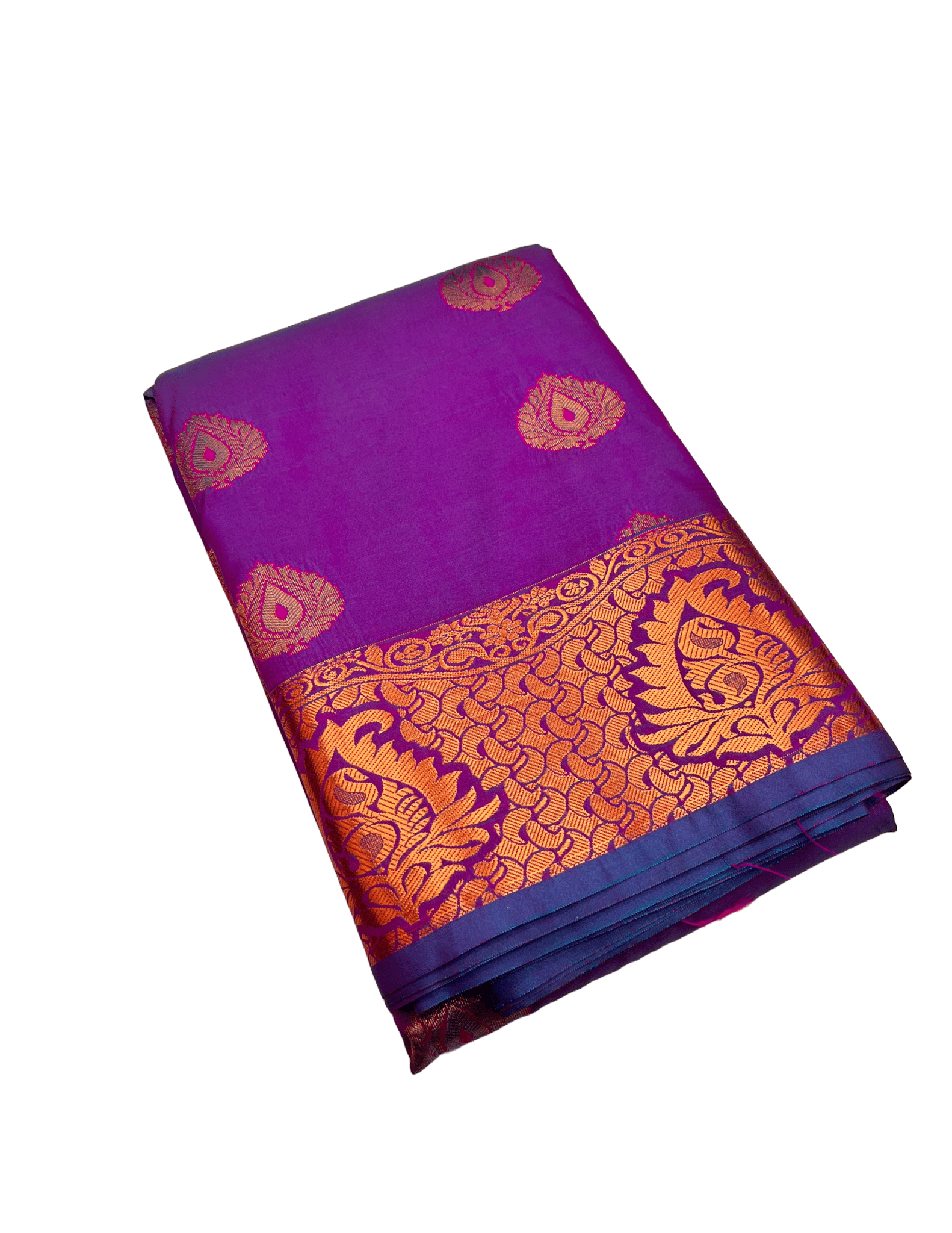 Purple Color Thilagam Butta Saree with Unstitched Blouse