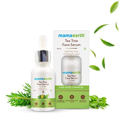 Mamaearth Tea Tree Face Serum For Acne Prone Skin With Tea Tree & Salicylic Acid For Acne & Pimples, 30ml