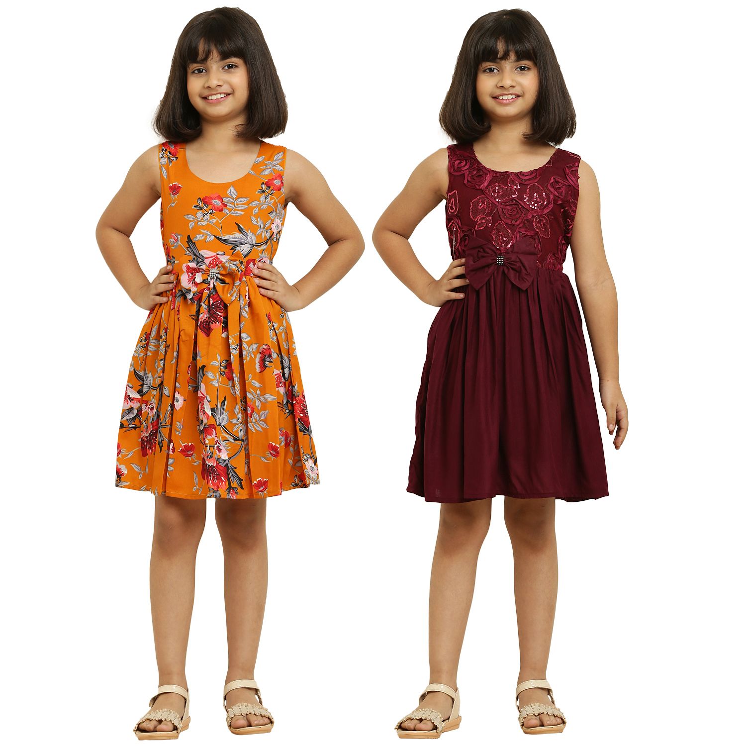 Princess Stylish Girls Pair Frock & Dress